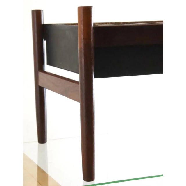 Very rare and exclusive vintage planter / flower box from Denmark on legs. Beautiful in finish, warm color made of...