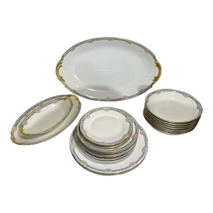 Antique Superior Limoges France Group of 20 Porcelain Serving Pieces
