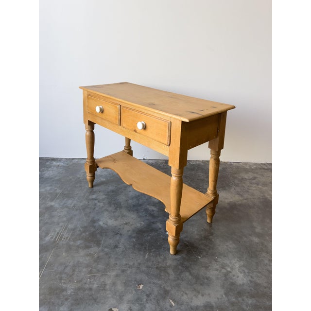Mid 19th Century Antique 19th Century English Pine Side Table For Sale - Image 5 of 8
