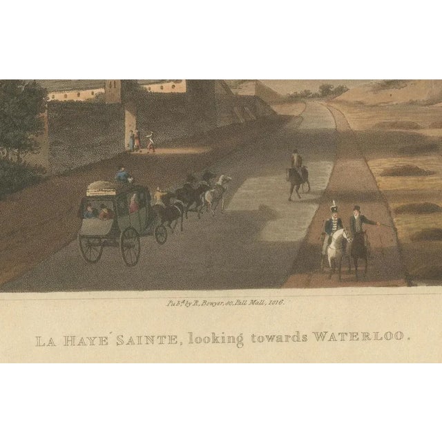 Robert Bowyer, Napoleon's Last Stand: Views of Hougoumont and La Haye Sainte After Waterloo, 1816, Print For Sale - Image 4 of 10