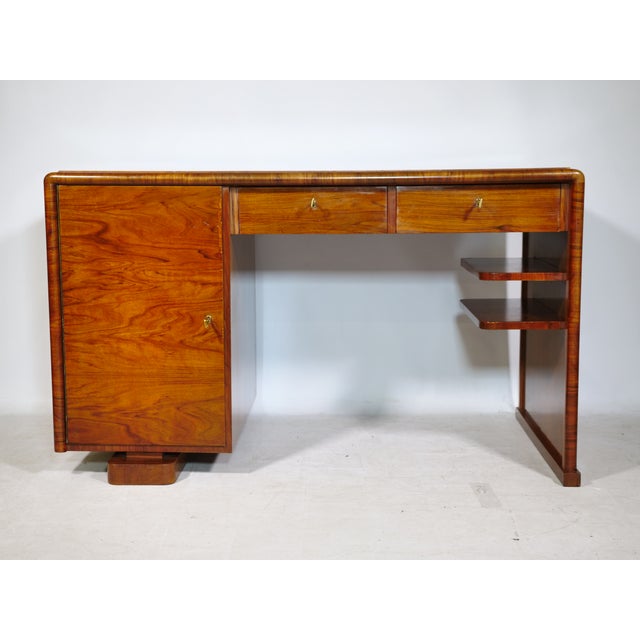 Art Deco Desk in Walnut, 1920s For Sale - Image 15 of 15