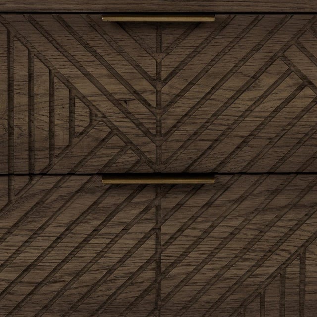 Brown Lyle 2-Drawer Midcentury Modern Nightstand For Sale - Image 8 of 10