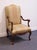 Henredon Henredon Furniture Solid Mahogany Louis XV French Provincial Upholstered Accent Arm Chair For Sale - Image 4 of 14
