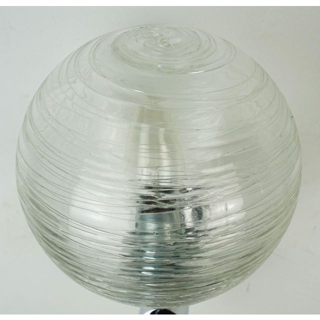 Silver Vintage Wall Lights in Structured Glass and Chrome, 1970s, Set of 2 For Sale - Image 8 of 13