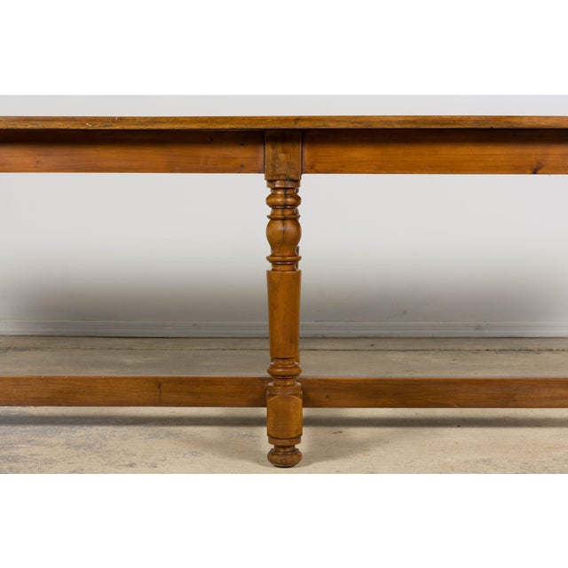 Wood Mid-19th Century French Provincial Walnut Harvest Table For Sale - Image 7 of 18