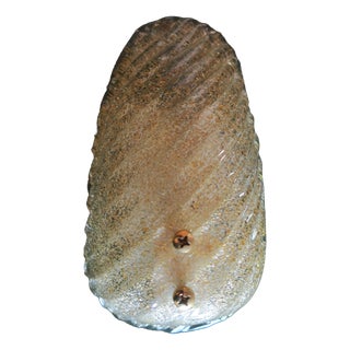 Mid-Century Gold Flecked Murano Glass Conch Wall Light, Italy, 1960s For Sale