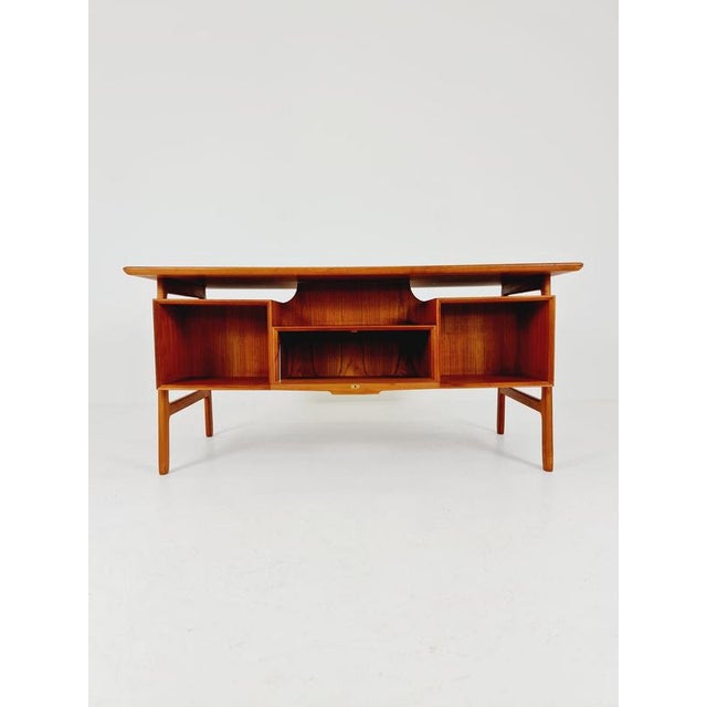 Danish Teak Executive Model No 75 Desk by Omann Jun, 1960s For Sale - Image 17 of 18