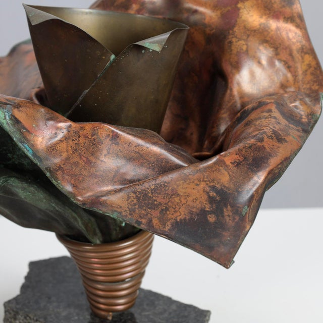 Sculptural Copper Vase by Bart Van Bekhoven, Netherlands, 1980s For Sale - Image 6 of 10