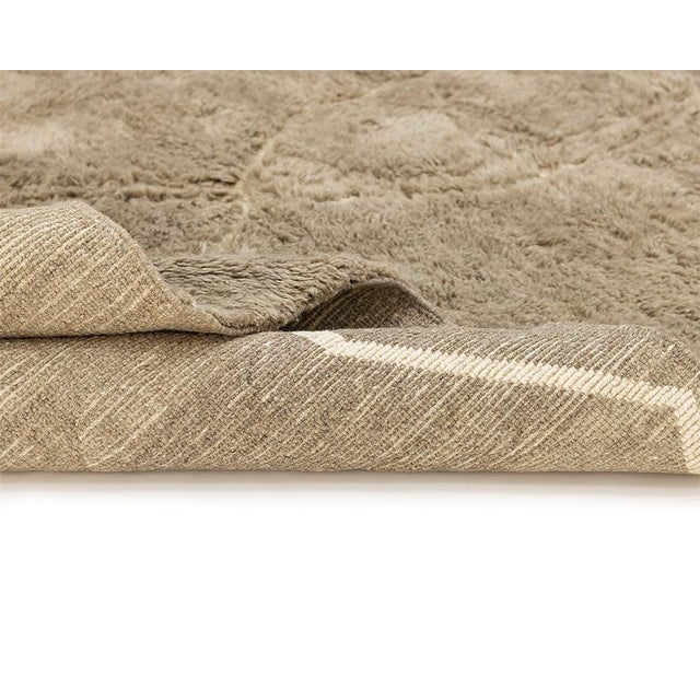 Brown Hand-Knotted Wool Premium Rug by Azele Studio For Sale - Image 8 of 11