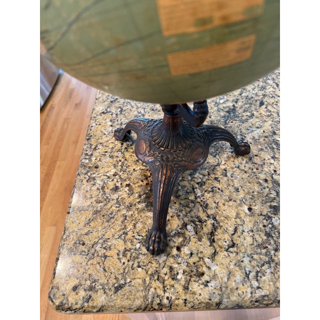 Weber Costello Co. Early 20th Century Lithographed and Cast Iron Globe For Sale - Image 4 of 9
