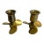 MCM Andrea by Sadek Solid Brass Nautical Propeller Candlesticks- A Pair For Sale