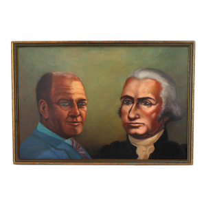Presidents Day Painting of George Washington and Gerald Ford Original Artwork