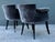 Charcoal Vintage Roll Arm Velvet Side Chairs After Parzinger - A Pair For Sale - Image 8 of 12