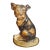 Antique Cast Iron Mutt and His Bone Dog Doorstop 1930s Original Paint Greenblatt For Sale
