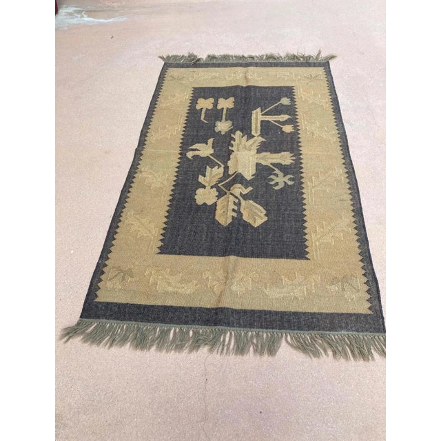 Tribal Vintage Small Ethnic Tribal Rug For Sale - Image 3 of 11