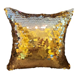 Gold Paillette Sequin Cushion Cover For Sale