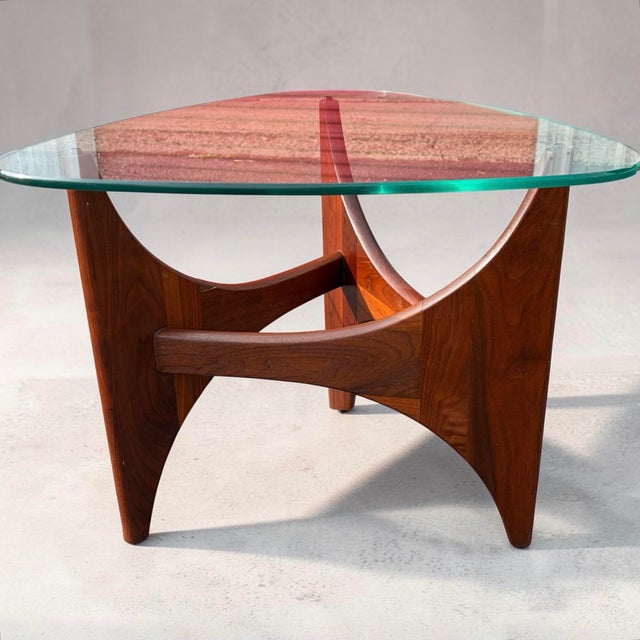 Wood Pair of Oiled Walnut Side Tables Attributed to Adrian Pearsall MCM For Sale - Image 7 of 9