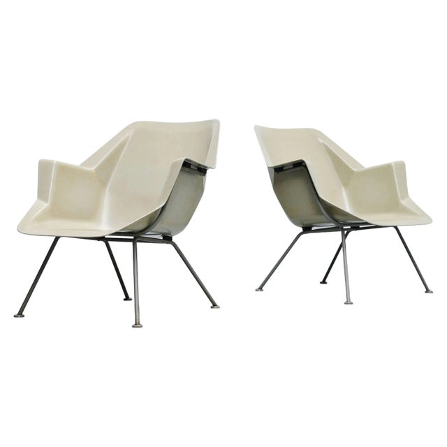 Set of Polyester Chairs Model 416 attributed to Wim Rietveld for Gispen, 1957 For Sale