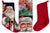 A charming vintage-style Christmas stocking featuring a beautifully detailed needlepoint design of Santa Claus. The...