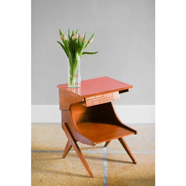 Wooden Bedside Tables, 1950, Set of 2, in Very Good conditions. Designed 1950 to 1959