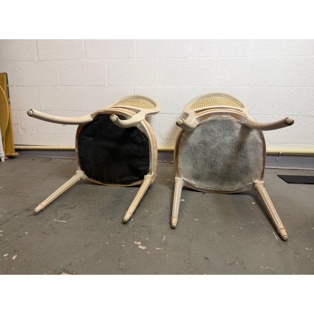 Vintage French Louis XVI Style Oval Cane Back Dining Chairs, Set of 6, C. 1970s For Sale - Image 17 of 17