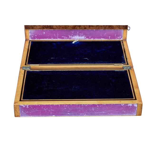 Wood 19th Century Victoria Burr Walnut Desk For Sale - Image 7 of 12