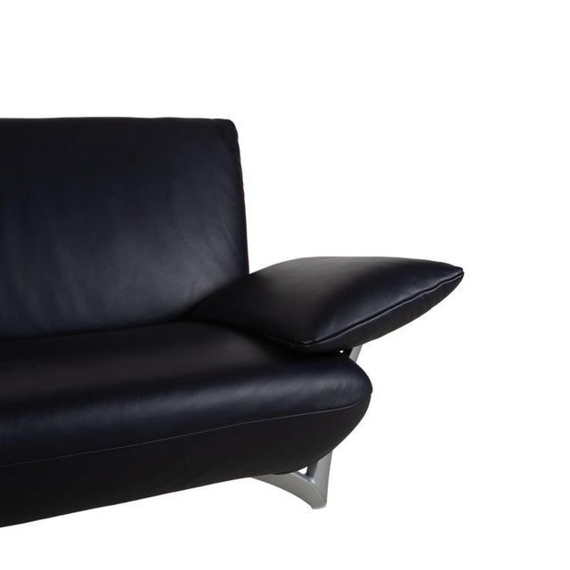 Modern Leather Three-Seater Blue 1900 Sofa Couch from Rolf Benz For Sale - Image 3 of 12