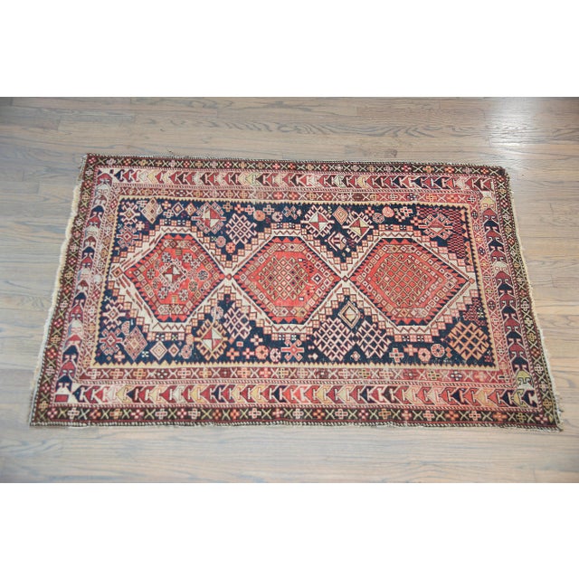 Early 20th Century Persian Shriven Rug For Sale - Image 4 of 14