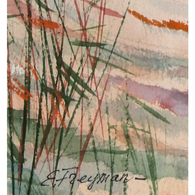 Lady Bathing Erik Freyman Size: 14.5 in. x 10.5 in. Watercolor with pastel on paper, signed in pen A depiction of a nude...