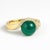 Wave Design Green Onyx and Topaz Ring in Silver, Gold, Size 6 For Sale - Image 9 of 9