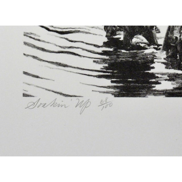 Printmaking Materials Tom (Thomas) Ryan Soaking Up, c.1970 For Sale - Image 7 of 7