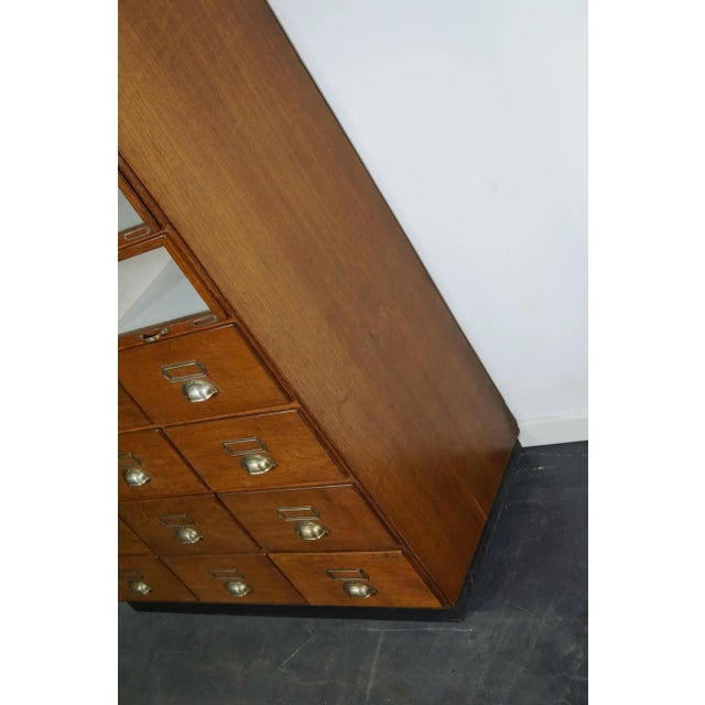 Large Vintage Dutch Oak Haberdashery Shop Cabinet, 1930s For Sale - Image 11 of 18