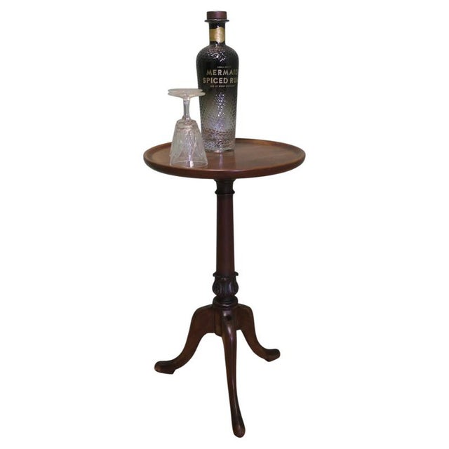 Wood Small Victorian Wine Table with Three Footed Base For Sale - Image 7 of 7
