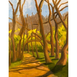 Contemporary Landscape Oil Painting "Path at James River Park, Richmond" by Teresa DiMarco For Sale