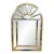 Mid Century Hollywood Regency Arched Brass Palladian Beveled Mirror 44" For Sale