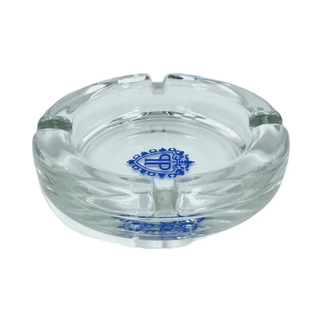 Mid-Century Modern Vintage 5-Star the Plaza Hotel New York Nyc Clear Glass Ashtray Trinket Dish For Sale - Image 3 of 12