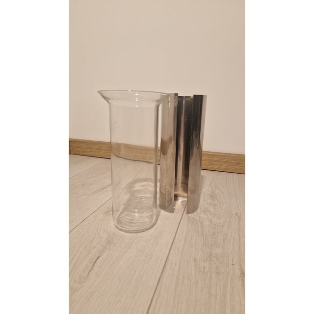 Silver Camicia Vase in Aluminum and Glass by Enzo Mari for Danese Milano, 1960s For Sale - Image 8 of 10