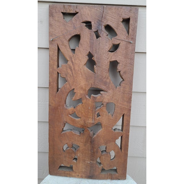 Add a unique accent to your space with this vintage carved wood decorative panel. It was originally purchased in the...