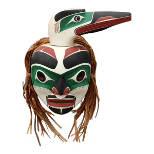 Pacific North West Carved Wood Indian Mask