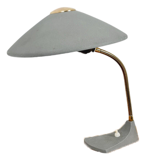 Art Deco German Brass Metal Table Lamp, 1950s