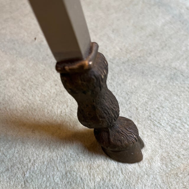 Rams Head Italian Brass Coffee Table With Glass — Hollywood Regency, Made in Italy For Sale In Atlanta - Image 6 of 9