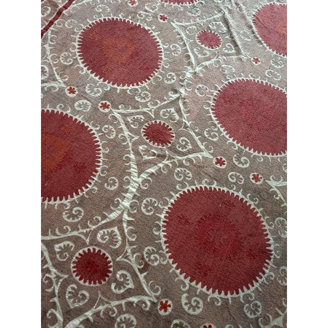 Hand-Embroidered Suzani from Uzbekistan, circa 1960s era. Dimension; 91'' x 132'' inches / 230 x 335 cm / 7'7'' x 11'...