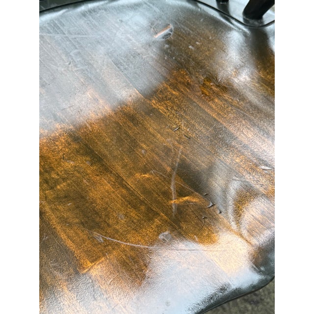 Pair of Pine Rustic Patina Continuous Bow Windsor Armchairs For Sale - Image 9 of 12