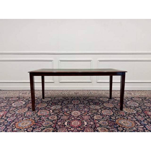 English Wood Writing Desk with Leather Top For Sale - Image 3 of 14