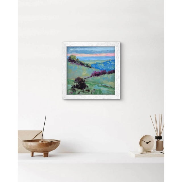 Contemporary Mt. Diablo Sunset Original Oil Painting on Canvas For Sale - Image 4 of 12