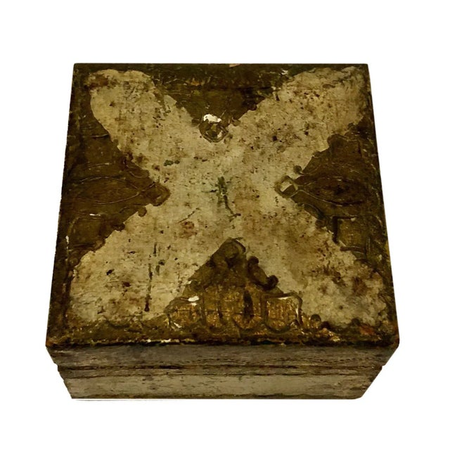 Early 1900s Antique Small Turn of the Century Florentine Box For Sale - Image 4 of 7