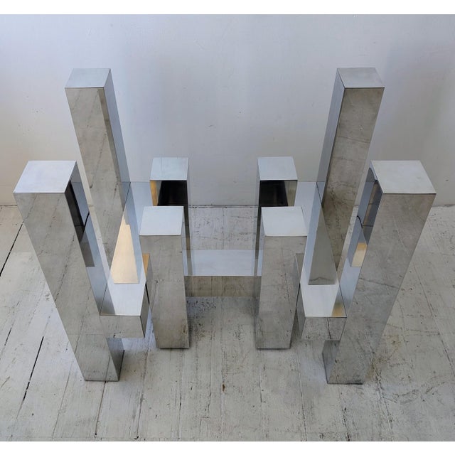 Mid-Century Brutalist Sculptural Cityscape Dining Table from Paul Mayen, Habitat USA. 1970s For Sale - Image 6 of 18