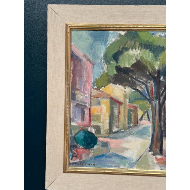 Ingrid Hedman Koppang, Urban Street, 1962, Oil on Canvas, Framed For Sale - Image 15 of 18