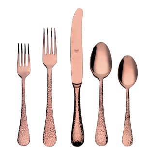 Mepra Epoque 20-Piece Flatware Set, Bronze For Sale