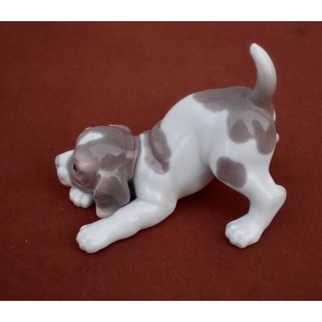 1970s Lladro 1070 Playful Puppy Beagle Porcelain Figurine Glossy Retired Rare For Sale - Image 5 of 15
